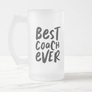 Beste coach altijd leuk, gepersonaliseerd cadeaugl matglas bierpul