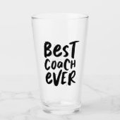 Beste coach altijd leuk, persoonlijke cadeausport glas (Voorkant)