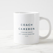 Beste coach altijd leuk, persoonlijke cadeausport grote koffiekop (Rechts)