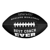 Beste coach altijd naam team jaar zwart wit american football (Voorkant)