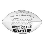 Beste coach altijd naam team jaar zwart wit american football (Voorkant)