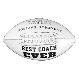 Beste coach altijd naam team jaar zwart wit american football