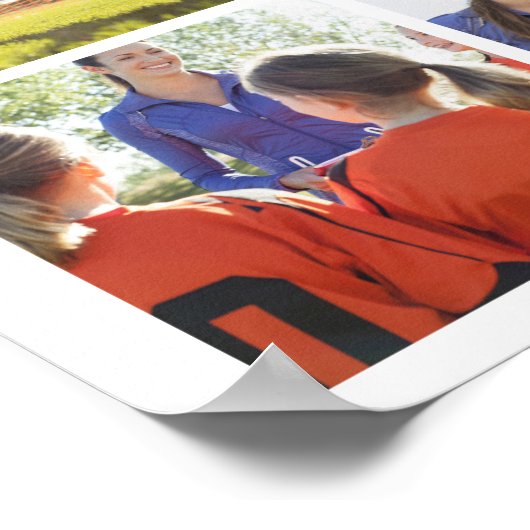 Beste coach Echt Acht Fotocollage Coach Gift Poster (Hoek)