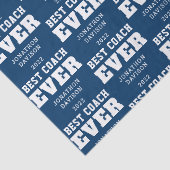 Beste coach Elke naam Jaar Wit Blauw Tissuepapier (Detail)
