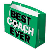 Beste coach elke Voetbal coach Sportpartij Groot Cadeauzakje (Achterkant Gekanteld)