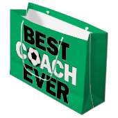 Beste coach elke Voetbal coach Sportpartij Groot Cadeauzakje (Voorkant Gekanteld)