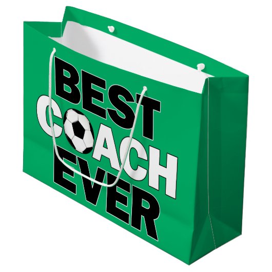 Beste coach elke Voetbal coach Sportpartij Groot Cadeauzakje (Voorkant Gekanteld)