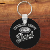 Beste coach en vader van de wereld sleutelhanger (Voorkant)