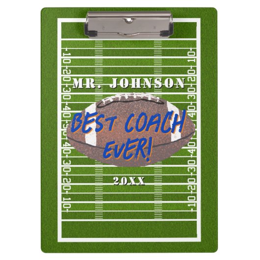 Beste coach Ever Football Klembord (Voorkant)