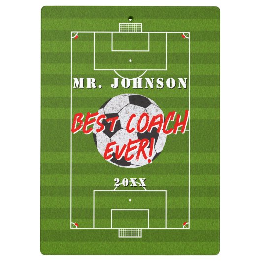 Beste coach Ever - Football - Voetbal Klembord (Achterkant)