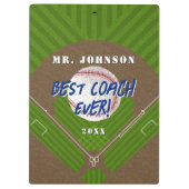 Beste coach Ever Honkbal Klembord (Achterkant)