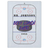 Beste coach Ever ijshockey Klembord (Achterkant)