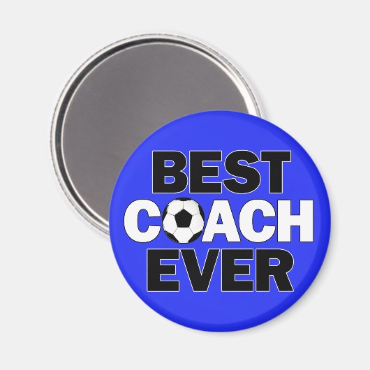 BESTE COACH EVER Soccer Team Coach's Sports Magneet (Voorkant / Achterkant)