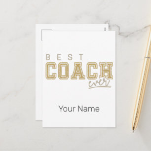Beste coach Ever Trainer Design voor Docent Feestdagenkaart
