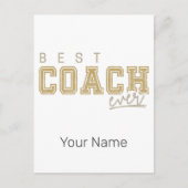 Beste coach Ever Trainer  Design voor Docent Feestdagenkaart (Voorkant)