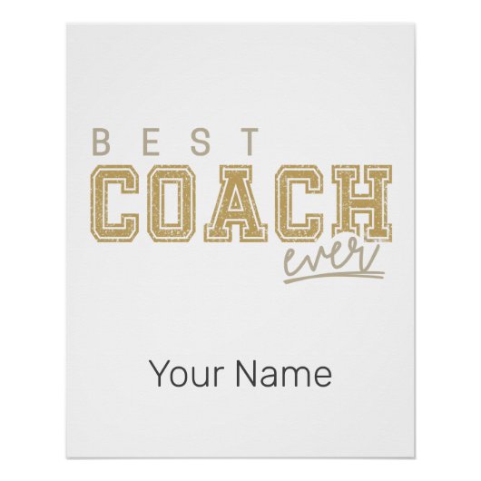 Beste coach Ever Trainer Design voor Docent Perfect Poster (Voorkant)