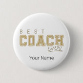 Beste coach Ever Trainer  Design voor Docent Ronde Button 5,7 Cm (Voorkant)