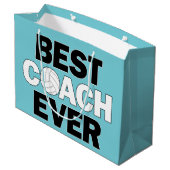 Beste coach Ever Volleyball Coach Gift Bag Groot Cadeauzakje (Achterkant Gekanteld)