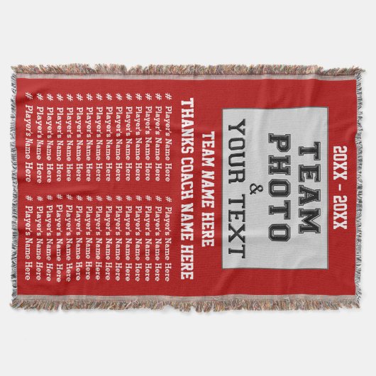 beste coach geeft de Foto van het Team en de NAMEN Deken (Voorkant)