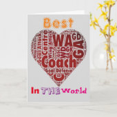 Beste coach Love Netball Design Kaart (Gele Bloem)