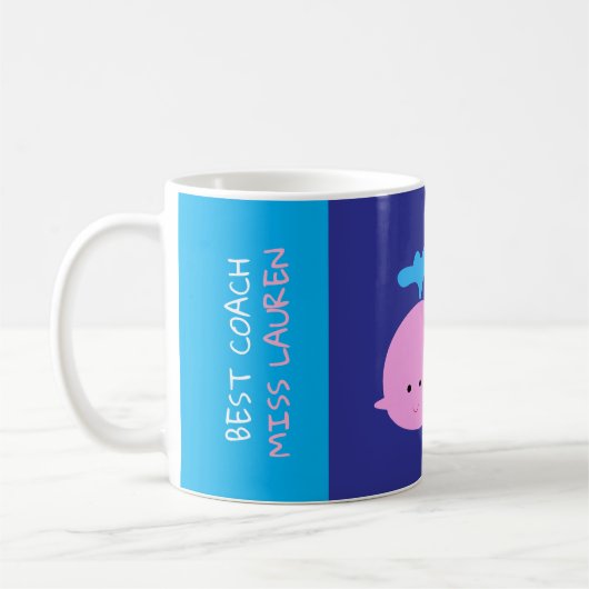 Beste coach Mok met naam, Schattigee Whale Coffee  (Links)