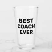 beste coach Oog bier glas (Voorkant)