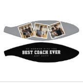 Beste Coach Ooit 3 Foto Collage Grijs & Zwart Basketbal (Panelen)