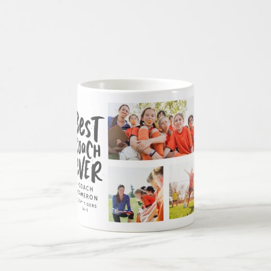 Beste coach ooit 7 cadeau voor fotocollage team koffiemok (Center)