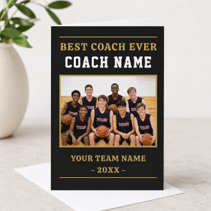 Beste Coach Ooit Basketbal Foto Bedankkaart