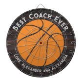 Beste coach ooit Basketball Dartbord (Voorkant)