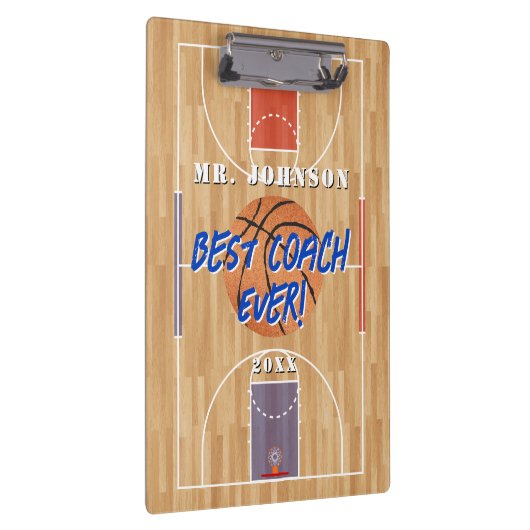 Beste coach ooit Basketball Klembord (Rechts)