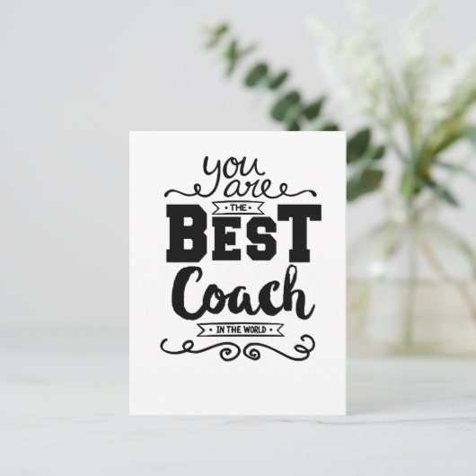 Beste coach ooit briefkaart (Staand voorkant)