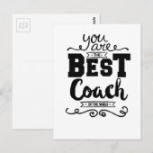 Beste coach ooit briefkaart (Voorkant / Achterkant)