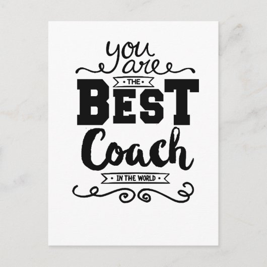 Beste coach ooit briefkaart (Voorkant)