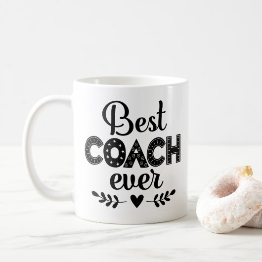beste coach ooit cadeau koffiemok (Met donut)