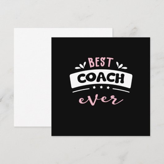 Beste coach ooit Cadeauidee Kaart (Voorkant / Achterkant)