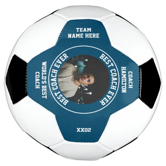 Beste coach ooit Foto gepersonaliseerd Voetbal (Gedraaid)