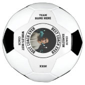 Beste coach ooit Foto gepersonaliseerd Voetbal (Gedraaid)