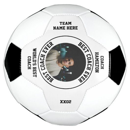 Beste coach ooit Foto gepersonaliseerd Voetbal (Gedraaid)