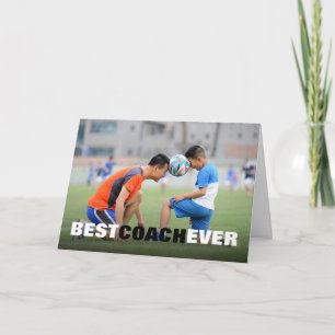 Beste coach ooit Foto-kaart voor aangepaste waarde Kaart