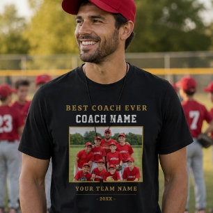 Beste Coach Ooit Foto Teamsporten Cadeau T-shirt