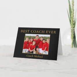 Beste Coach Ooit Gepersonaliseerde Teamfoto Bedankkaart