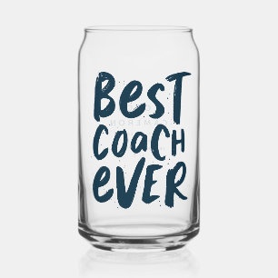 Beste coach ooit leuk marine gepersonaliseerde spo blikvorm glas