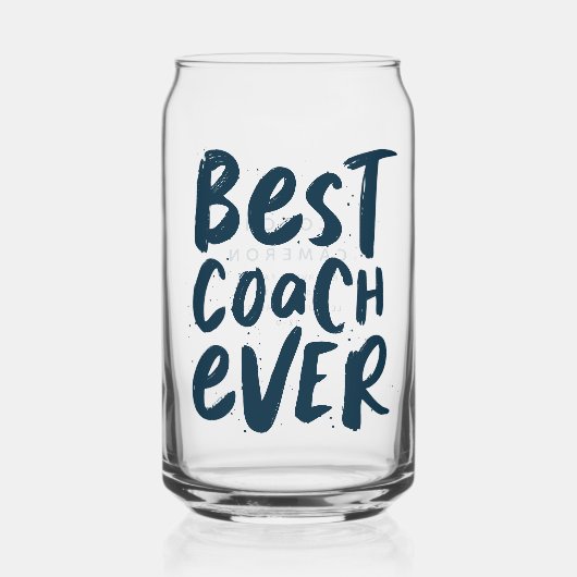 Beste coach ooit leuk marine gepersonaliseerde spo blikvorm glas (Voorkant)