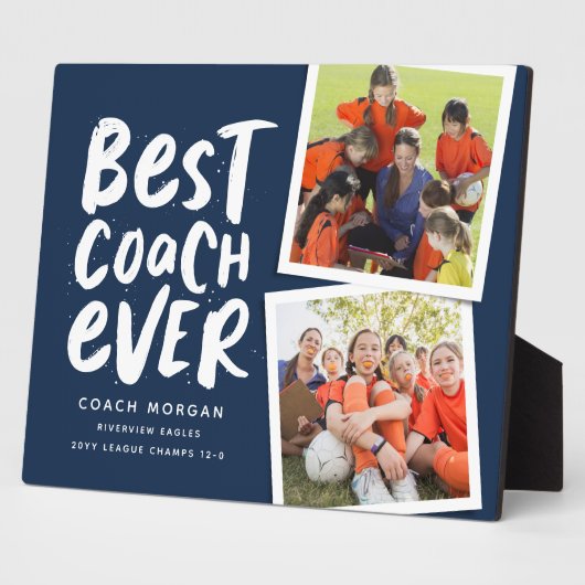 Beste coach ooit marinier twee fototeam bedankt fotoplaat (Zijkant)