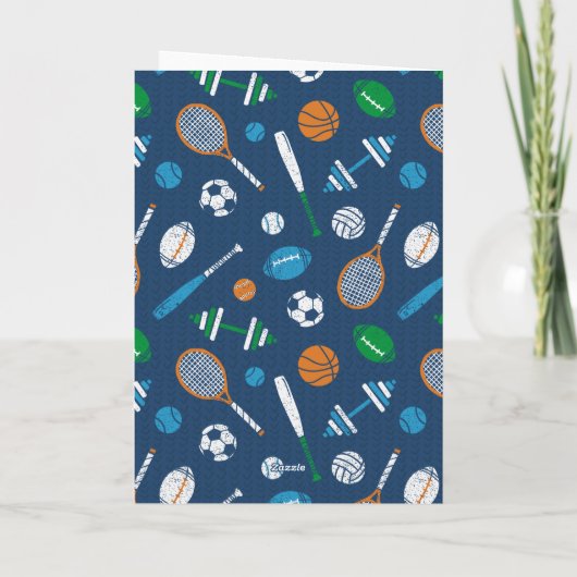 Beste coach Ooit met naam- en sportapparatuur Bedankkaart (Achterkant)