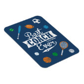 Beste coach Ooit met naam- en sportapparatuur Magneet (Rechterzijde)