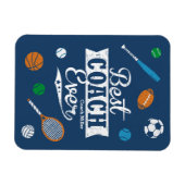 Beste coach Ooit met naam- en sportapparatuur Magneet (Horizontaal)