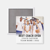 Beste coach ooit naam team jaar Foto keepomwille M Magneet (Voorkant / Achterkant)