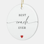 Beste Coach Ooit Ornament • Naam & Jaar Achterzijd (Links)